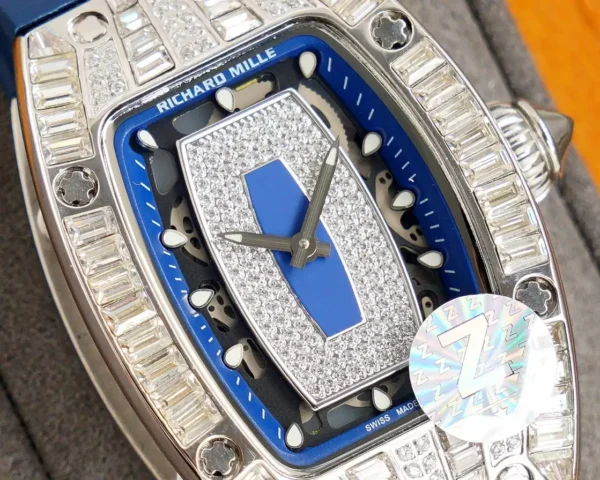 Photo 5 - New Models Replica RM 007-1 Diamond Crown Blue Strap