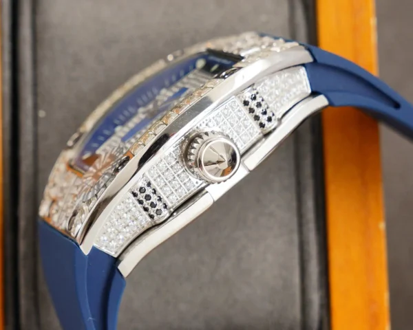 Photo 6 - New Models Replica RM 007-1 Diamond Crown Blue Strap