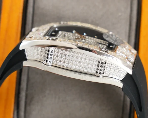 Photo 7 - New Models Replica RM 007-1 Diamond Crown Black Strap