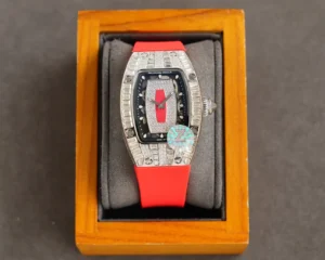 Photo 5 - New Models Replica RM 007-1 Diamond Crown Red Strap