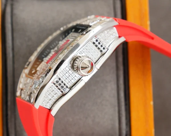 Photo 6 - New Models Replica RM 007-1 Diamond Crown Red Strap