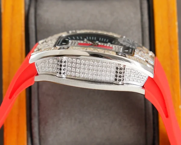 Photo 7 - New Models Replica RM 007-1 Diamond Crown Red Strap