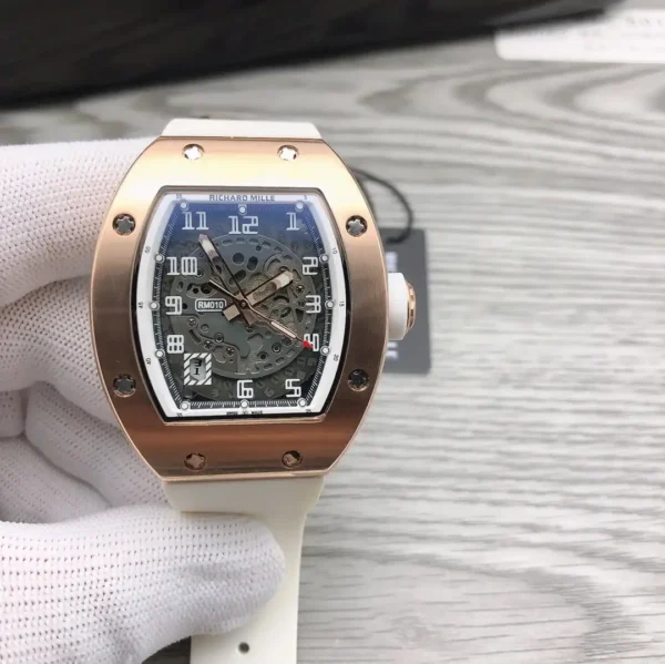 Photo 1 - New Models Replica RM 010 Rose Gold White Strap