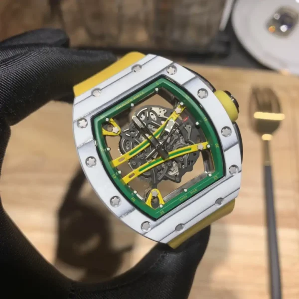 Photo 4 - New Models Replica Richard Mille RM 61-01  Yohan Blake Gray Yellow Strap