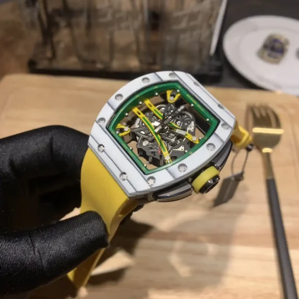 Photo 5 - New Models Replica Richard Mille RM 61-01  Yohan Blake Gray Yellow Strap