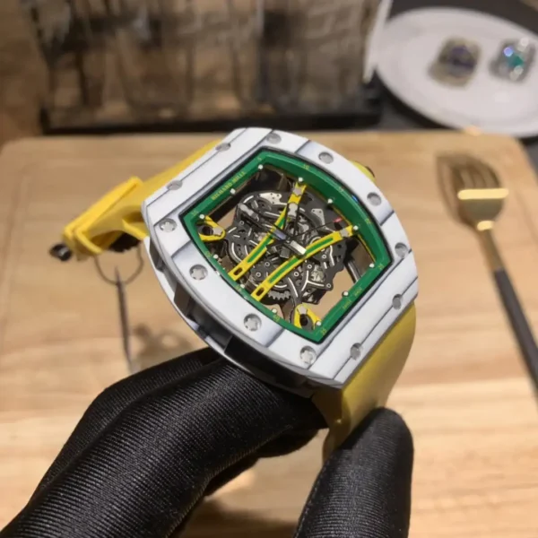 Photo 6 - New Models Replica Richard Mille RM 61-01  Yohan Blake Gray Yellow Strap