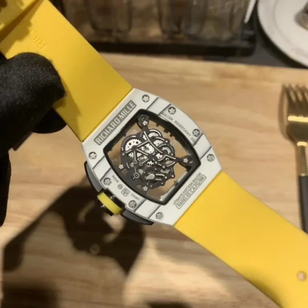 Photo 8 - New Models Replica Richard Mille RM 61-01  Yohan Blake Gray Yellow Strap