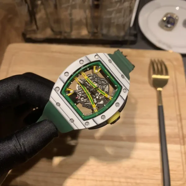 Photo 2 - New Models Replica Richard Mille RM 61-01  Yohan Blake Gray Green Strap