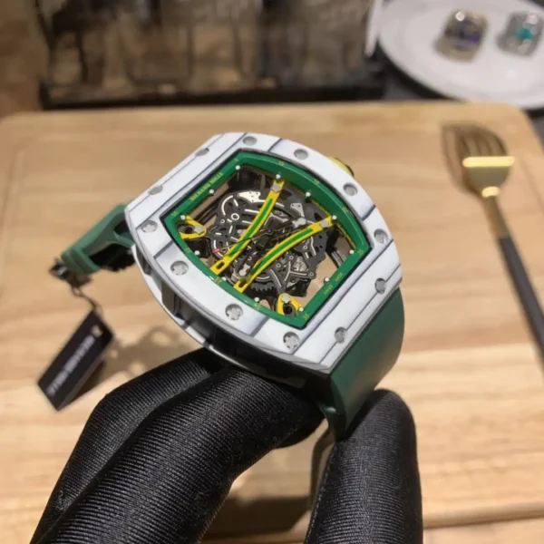 Replica Richard Mille RM 61-01  Yohan Blake Gray Green Strap - Image 7