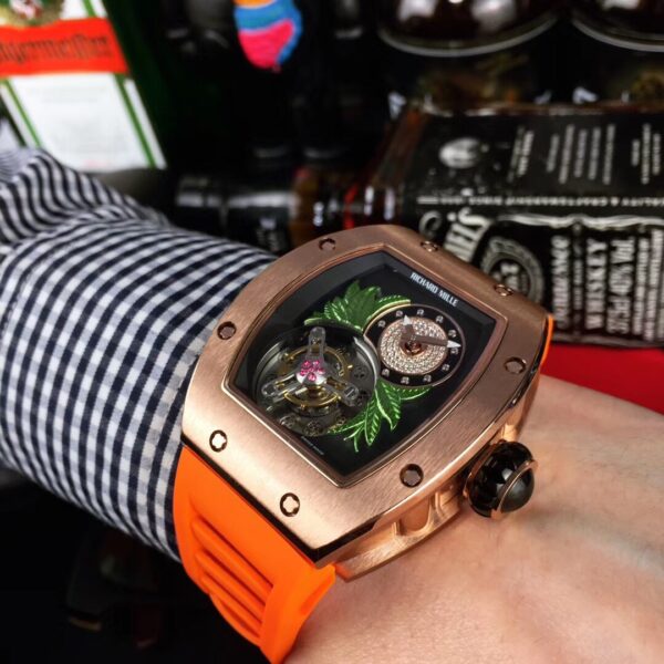 Photo 2 - New Models Replica RM 19 Tourbillon Fleur Orange Strap