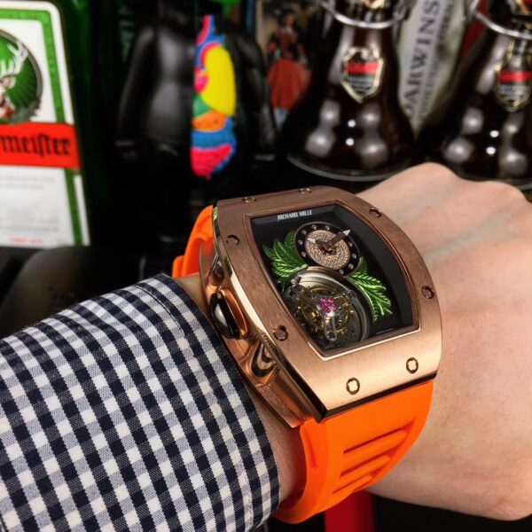 Photo 3 - New Models Replica RM 19 Tourbillon Fleur Orange Strap