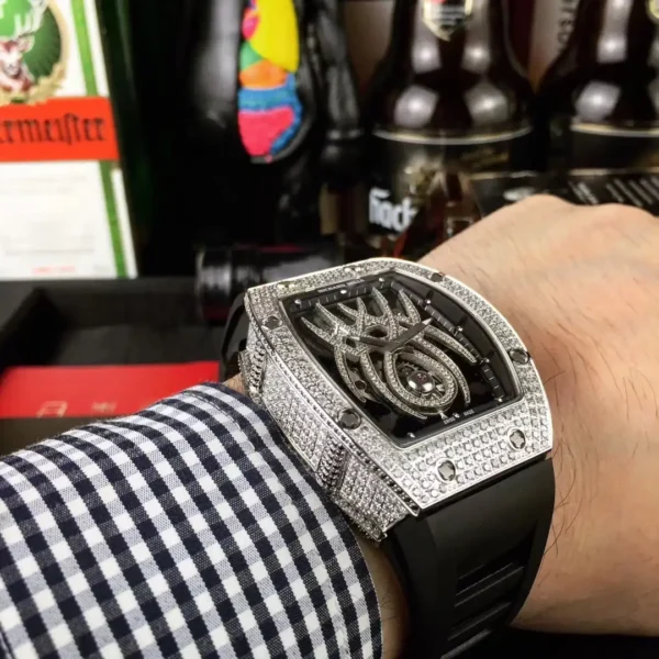 Replica Richard Mille 19-01 Spider Web Diamond Case - Image 4