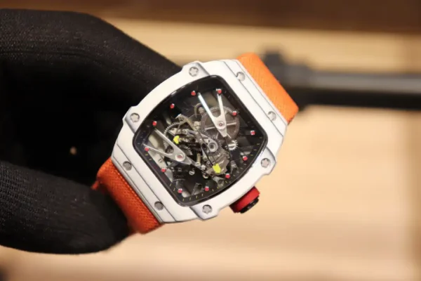 Replica RM 27-02 Tourbillon Fiber Case Orange Strap - Image 3