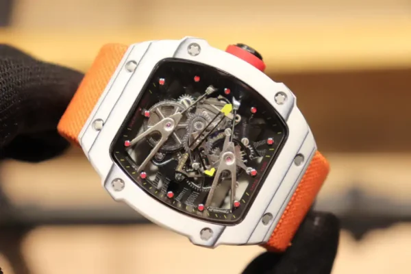 Replica RM 27-02 Tourbillon Fiber Case Orange Strap - Image 5