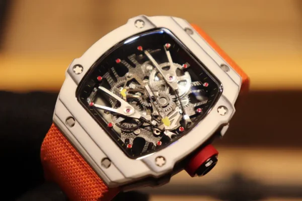 Photo 5 - New Models Replica RM 27-02 Tourbillon Fiber Case Orange Strap