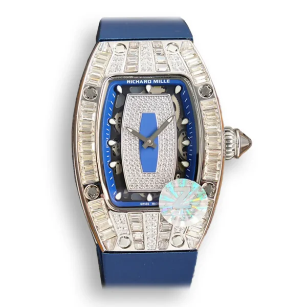 Replica RM 007-1 Diamond Crown Blue Strap