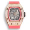 Replica RM 010 Rose Gold Diamonds Pink Strap