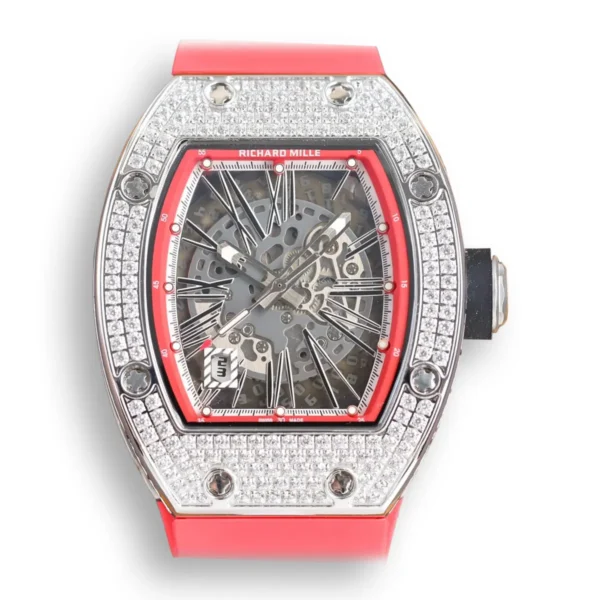 Replica RM 010 Titanium Diamonds Pink Strap