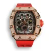 Replik RM 011 Roségold Automatikwerk Rotes Armband