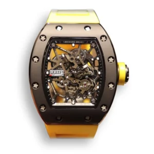 Replica Richard Mille RM035 BB Factory Yellow Rubber Strap