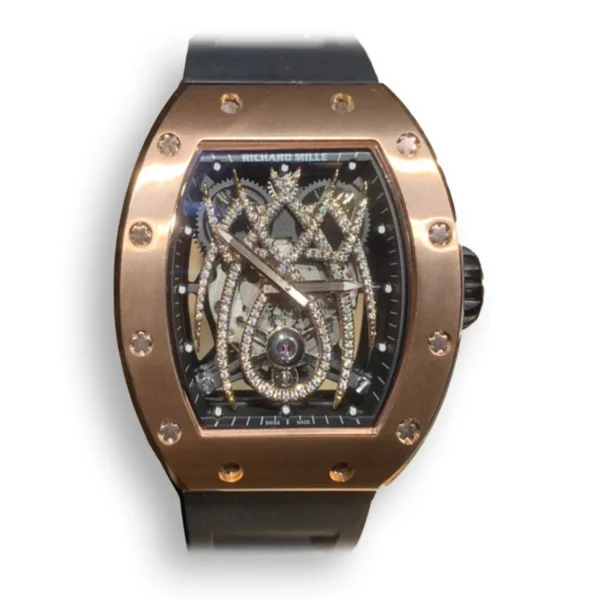 Replica Richard Mille 19-01 Red Gold Black Strap