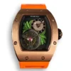 Replica RM 19 Tourbillon Fleur Orange Strap