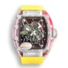 Replica Richard Mille RM35-02 Transparent Case Yellow Strap