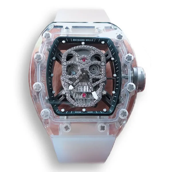 Replica RM 052 Glass Transparent Case Skull Dial