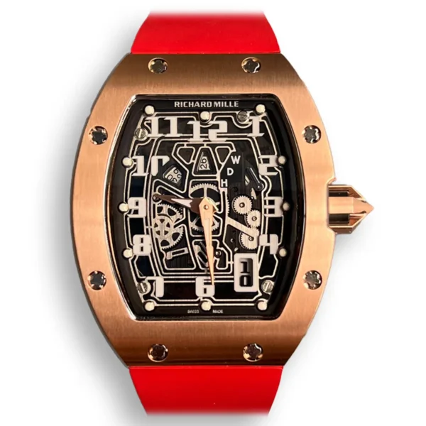 Replica RM 067-01 Rose Gold Red Strap