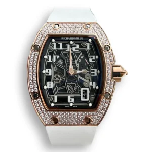 Replica RM 67-01 Rose Gold Diamonds White Strap