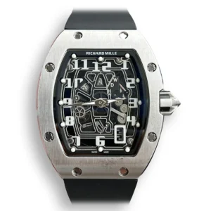 Réplique RM 67-01 bracelet noir en acier inoxydable