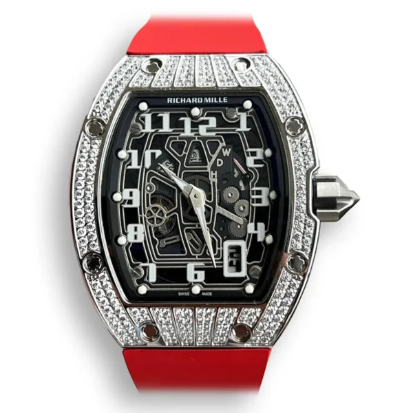 Replica RM 67-01 Titanium Diamonds Red Strap