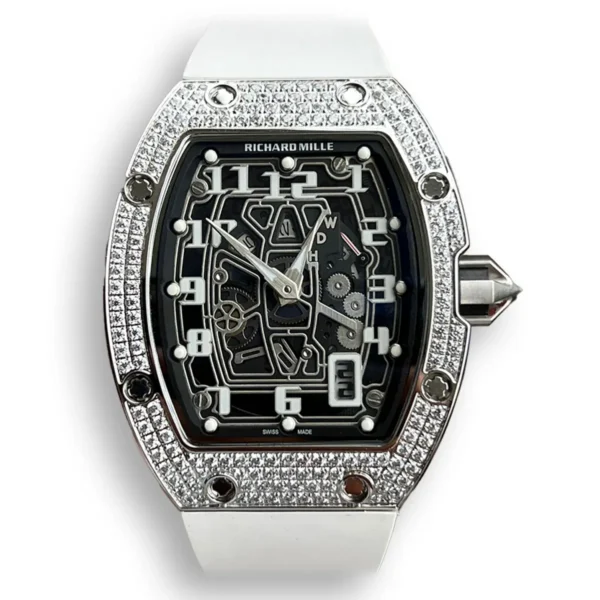 Replica RM 67-01 Titanium Diamonds White Strap